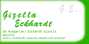 gizella eckhardt business card